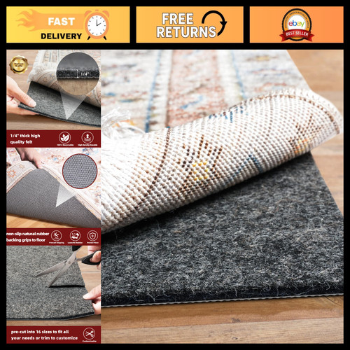 Non slip rug pad 5x7 - non-slip,