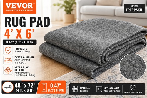 Vevor rug pad - 1/2", thick